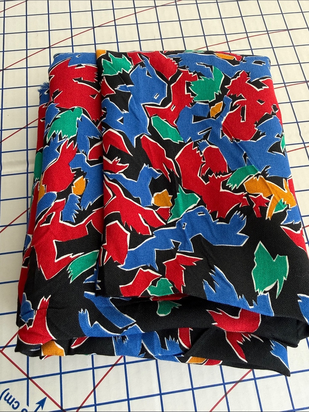Vintage 1980s Dynasty Prints Fabric 3 Yds x 58” Bold Abstract